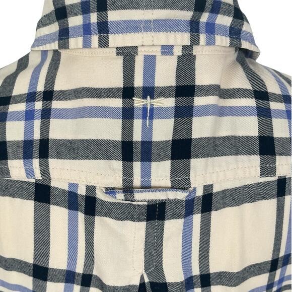 Tyler Boe Tina Plaid Tunic Top Brushed Cotton Size Medium Casual Effortless - Picture 5 of 10